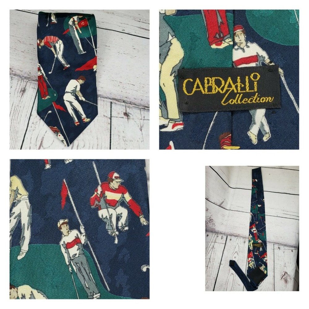 Cabralli Collection Golfers Golfing Logo Tie